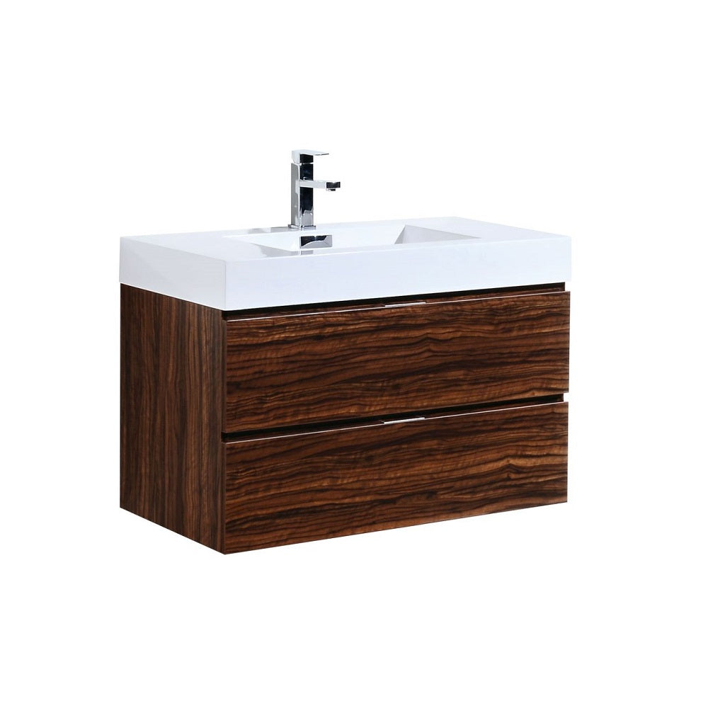 Bliss 36" Wall Mount Modern Bathroom Vanity