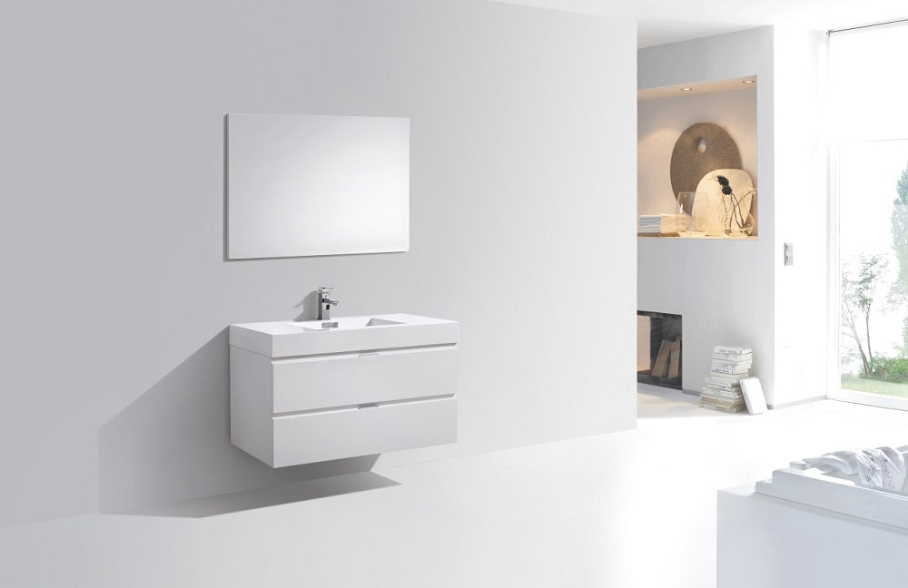 Bliss 40" Wall Mount Modern Bathroom Vanity