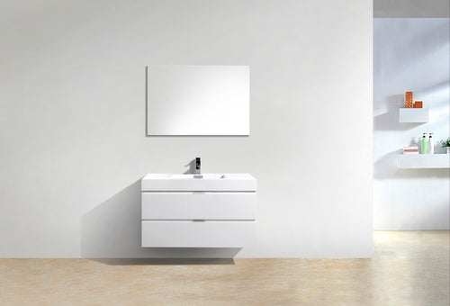Bliss 40" Wall Mount Modern Bathroom Vanity
