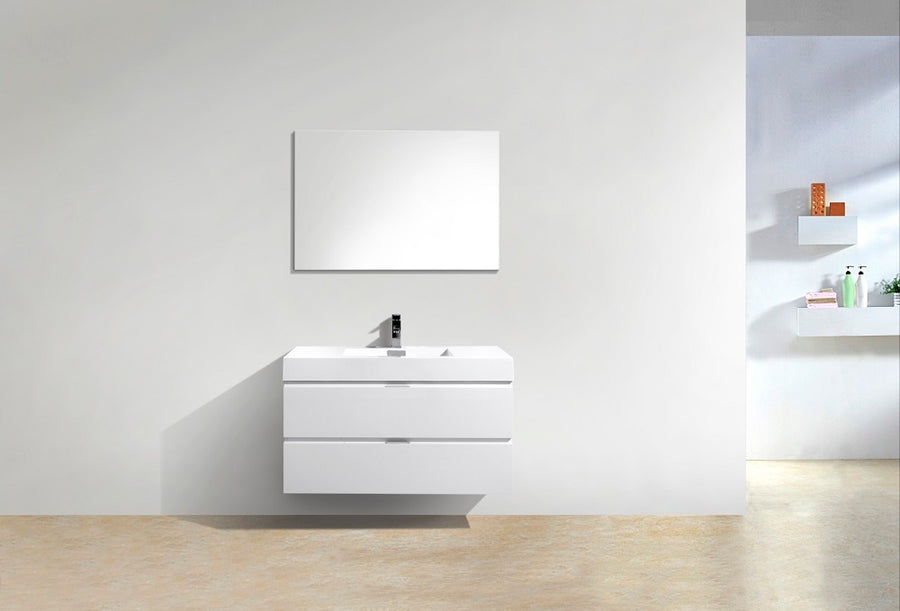 Bliss 40" Wall Mount Modern Bathroom Vanity