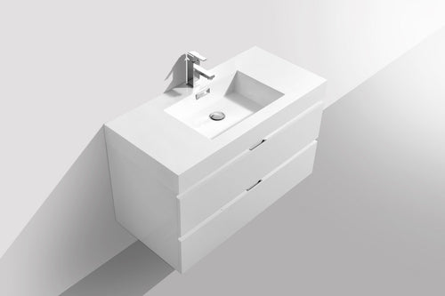Bliss 40" Wall Mount Modern Bathroom Vanity