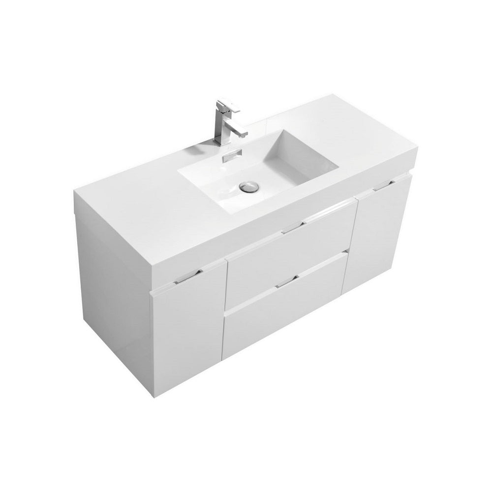 Bliss 48" Wall Mount Modern Bathroom Vanity
