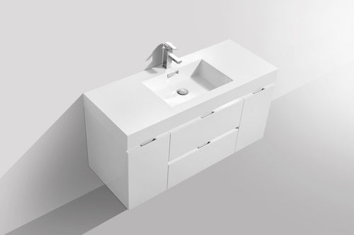 Bliss 48" Wall Mount Modern Bathroom Vanity
