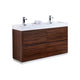 Bliss 60" Double Sink Freestanding Modern Bathroom Vanity