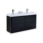 Bliss 60" Double Sink Freestanding Modern Bathroom Vanity