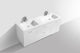 Bliss 60" Double Sink Wall Mount Modern Bathroom Vanity