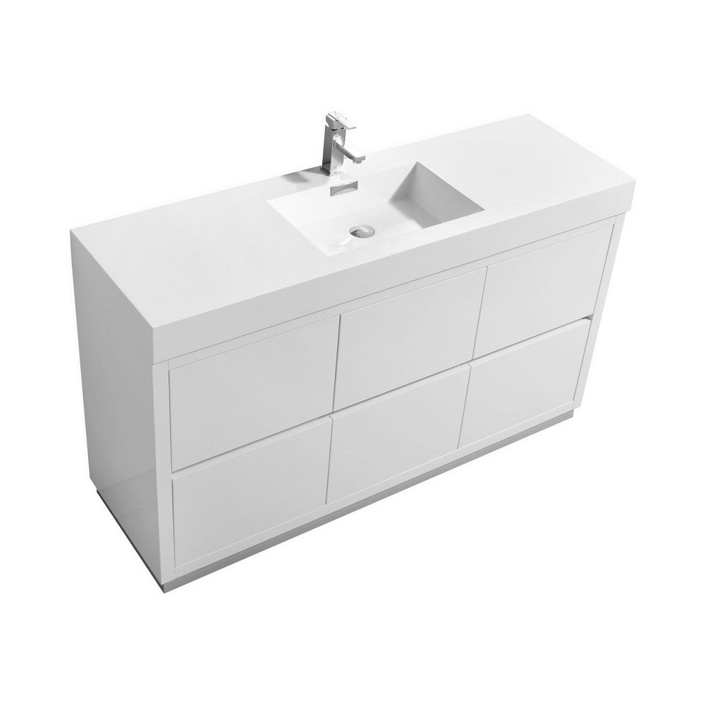 Bliss 60" Single Sink Freestanding Modern Bathroom Vanity