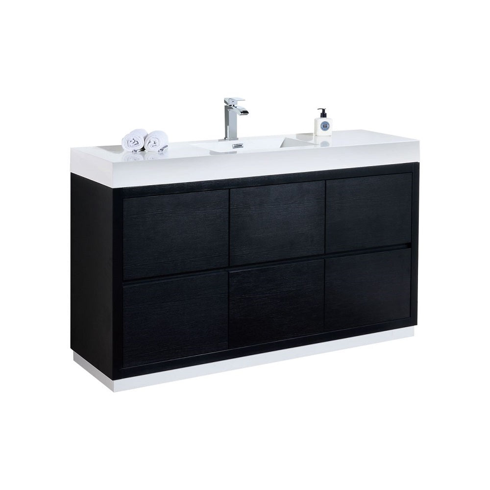 Bliss 60" Single Sink Freestanding Modern Bathroom Vanity