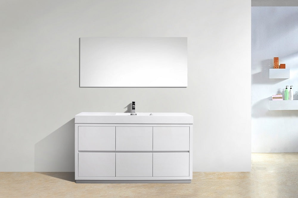 Bliss 60" Single Sink Freestanding Modern Bathroom Vanity