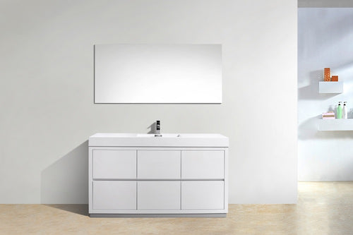Bliss 60" Single Sink Freestanding Modern Bathroom Vanity