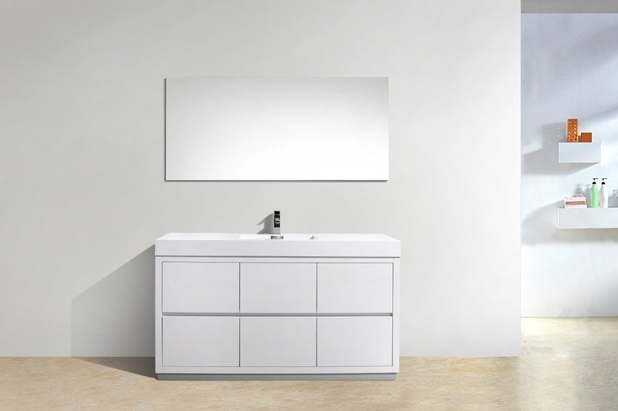 Bliss 60" Single Sink Freestanding Modern Bathroom Vanity