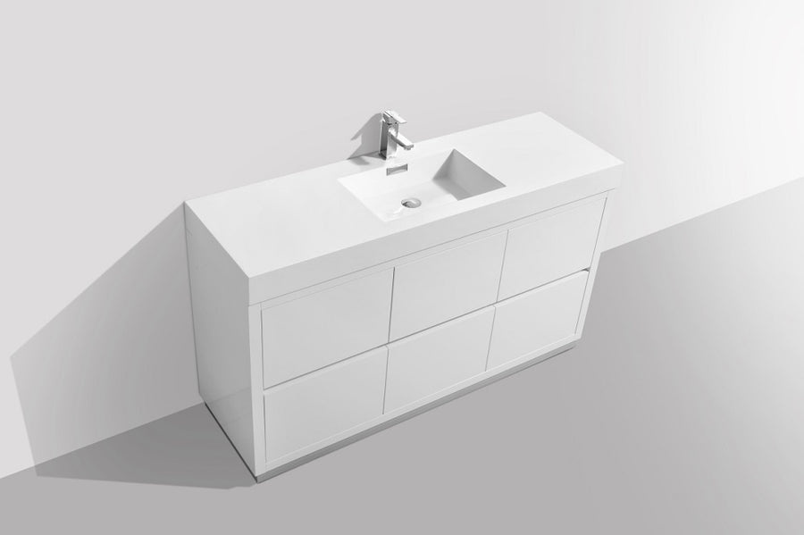 Bliss 60" Single Sink Freestanding Modern Bathroom Vanity