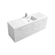 Bliss 60" Single Sink Wall Mount Modern Bathroom Vanity