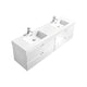 Bliss 80" Double Sink Wall Mount Modern Bathroom Vanity