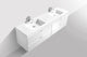 Bliss 80" Double Sink Wall Mount Modern Bathroom Vanity