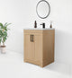 Bridgeport 24" Solid-Wood Vanity with Quartz Countertop-MAPLE