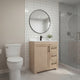 Bridgeport 30″ Solid-Wood Vanity with Quartz Countertop-Maple