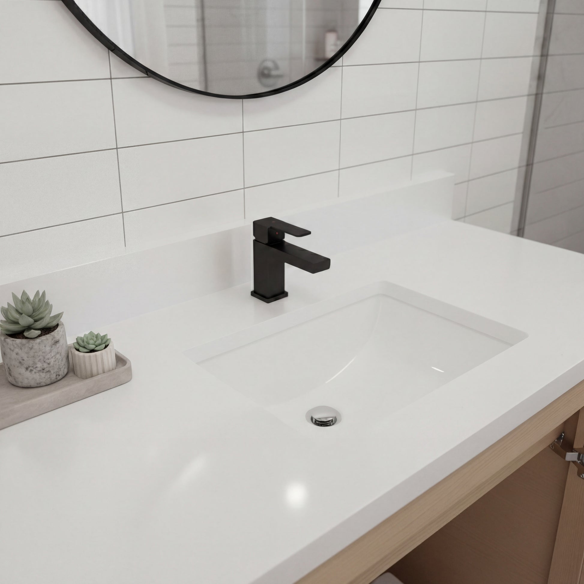 Bridgeport 60" Single Sink Solid-Wood Vanity with Quartz Countertop-Maple