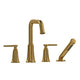 Riobel Momenti 4-Piece Deck-Mount Tub Filler with Hand Shower with Square Spout