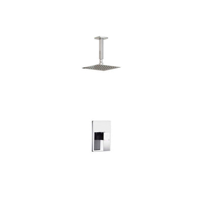 Aqua Piazza Chrome Shower Set with 8″ Ceiling Mount Square Rain Shower