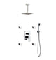 Aqua Piazza Brass Shower Set with 8″ Ceiling Mount Square Rain Shower, Handheld and 4 Body Jets