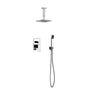 Aqua Piazza Brass Shower Set with 8″ Ceiling Mount Square Rain Shower and Handheld