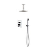 Aqua Piazza Brass Shower Set with 8″ Ceiling Mount Square Rain Shower and Handheld