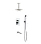 Aqua Piazza Brass Shower Set with 8″ Ceiling Mount Square Rain Shower, Handheld and Tub Filler