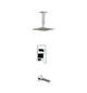Aqua Piazza Brass Shower Set with 8″ Ceiling Mount Square Rain Shower and Tub Filler