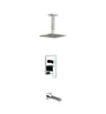 Aqua Piazza Brass Shower Set with 8″ Ceiling Mount Square Rain Shower and Tub Filler