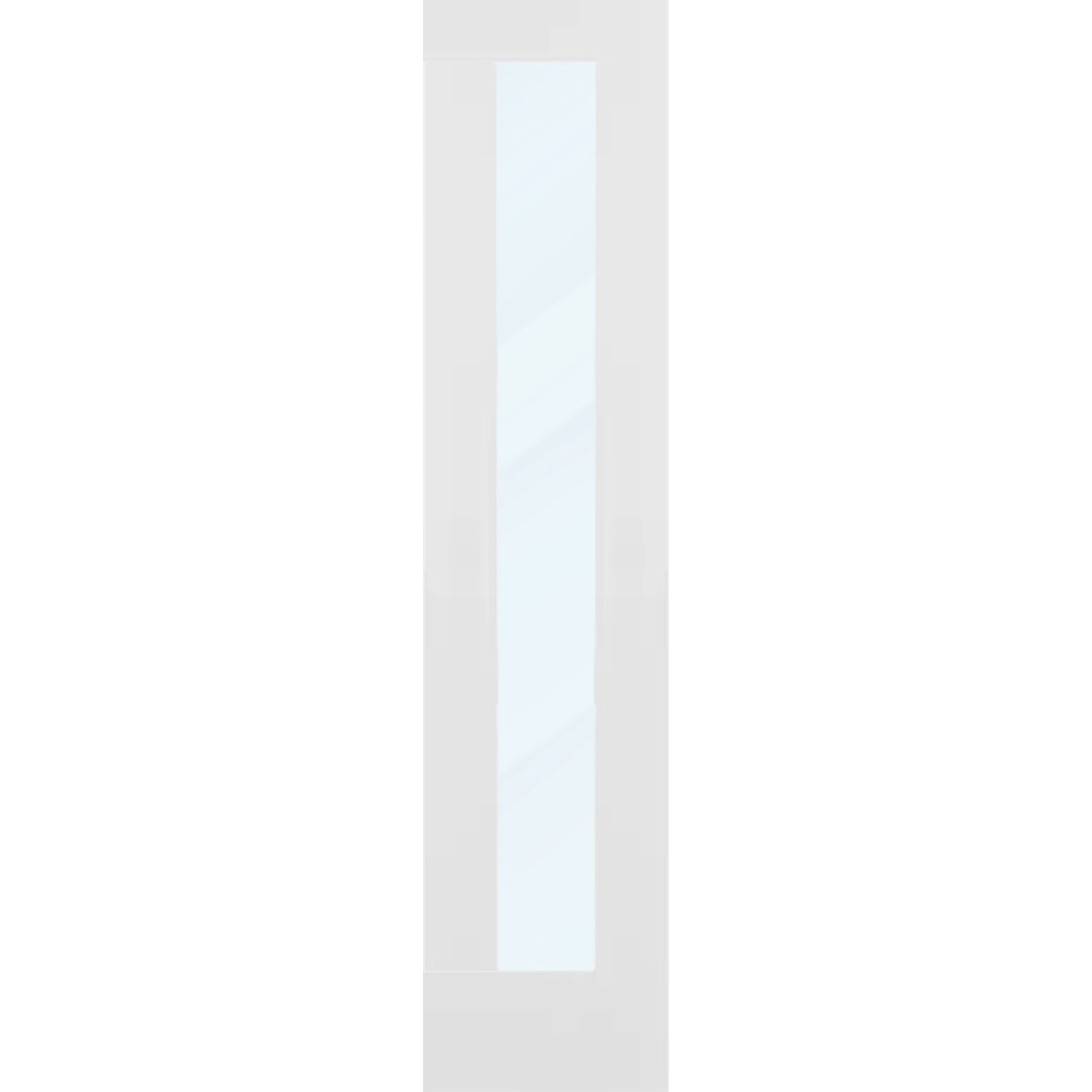 Clear Glass 18-inch x 80-inch x 1-3/8-inch 1-Panel Interior Door Primed White With Tempered Glass