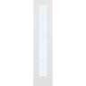 Clear Glass 18-inch x 80-inch x 1-3/8-inch 1-Panel Interior Door Primed White With Tempered Glass
