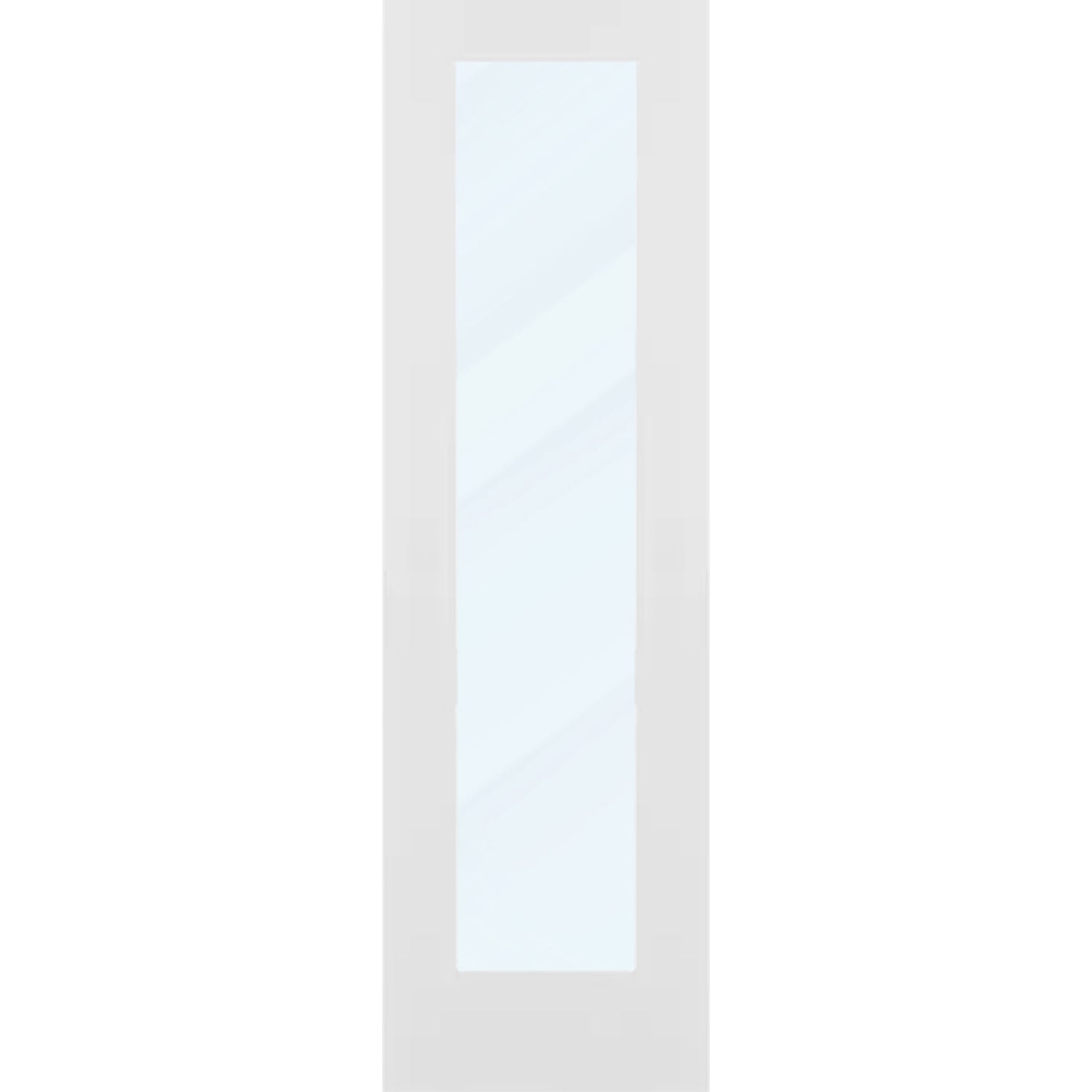 Clear Glass 24-inch x 80-inch x 1-3/8-inch 1-Panel Interior Door Primed White With Tempered Glass