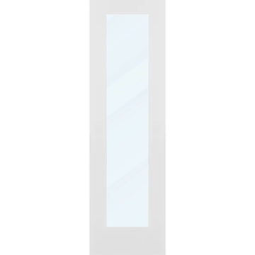 Clear Glass 24-inch x 80-inch x 1-3/8-inch 1-Panel Interior Door Primed White With Tempered Glass