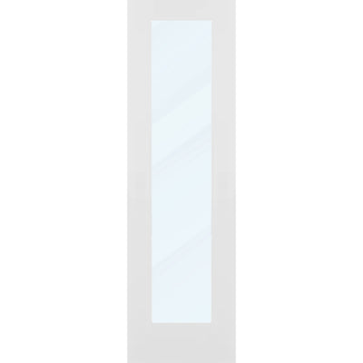 Clear Glass 24-inch x 80-inch x 1-3/8-inch 1-Panel Interior Door Primed White With Tempered Glass