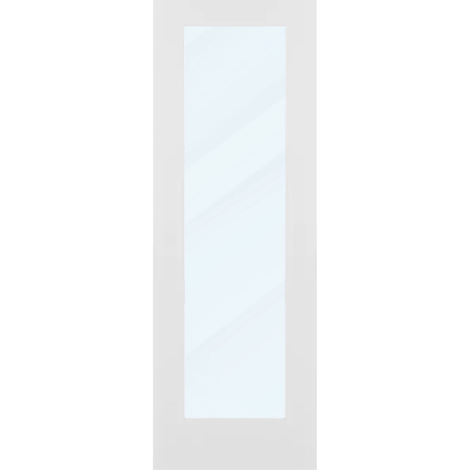 Clear Glass 28-inch x 80-inch x 1-3/8-inch 1-Panel Interior Door Primed White With Tempered Glass