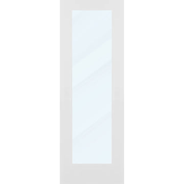 Clear Glass 28-inch x 80-inch x 1-3/8-inch 1-Panel Interior Door Primed White With Tempered Glass