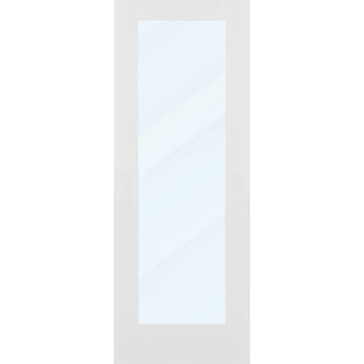 Clear Glass 30-inch x 80-inch x 1-3/8-inch 1-Panel Interior Door Primed White With Tempered Glass