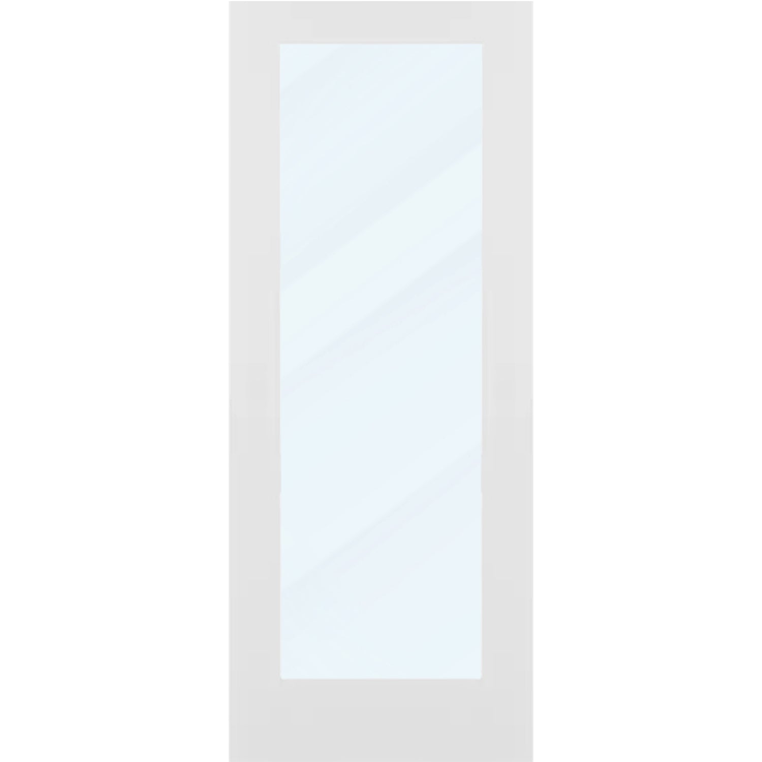 Clear Glass 32-inch x 80-inch x 1-3/8-inch 1-Panel Interior Door Primed White With Tempered Glass