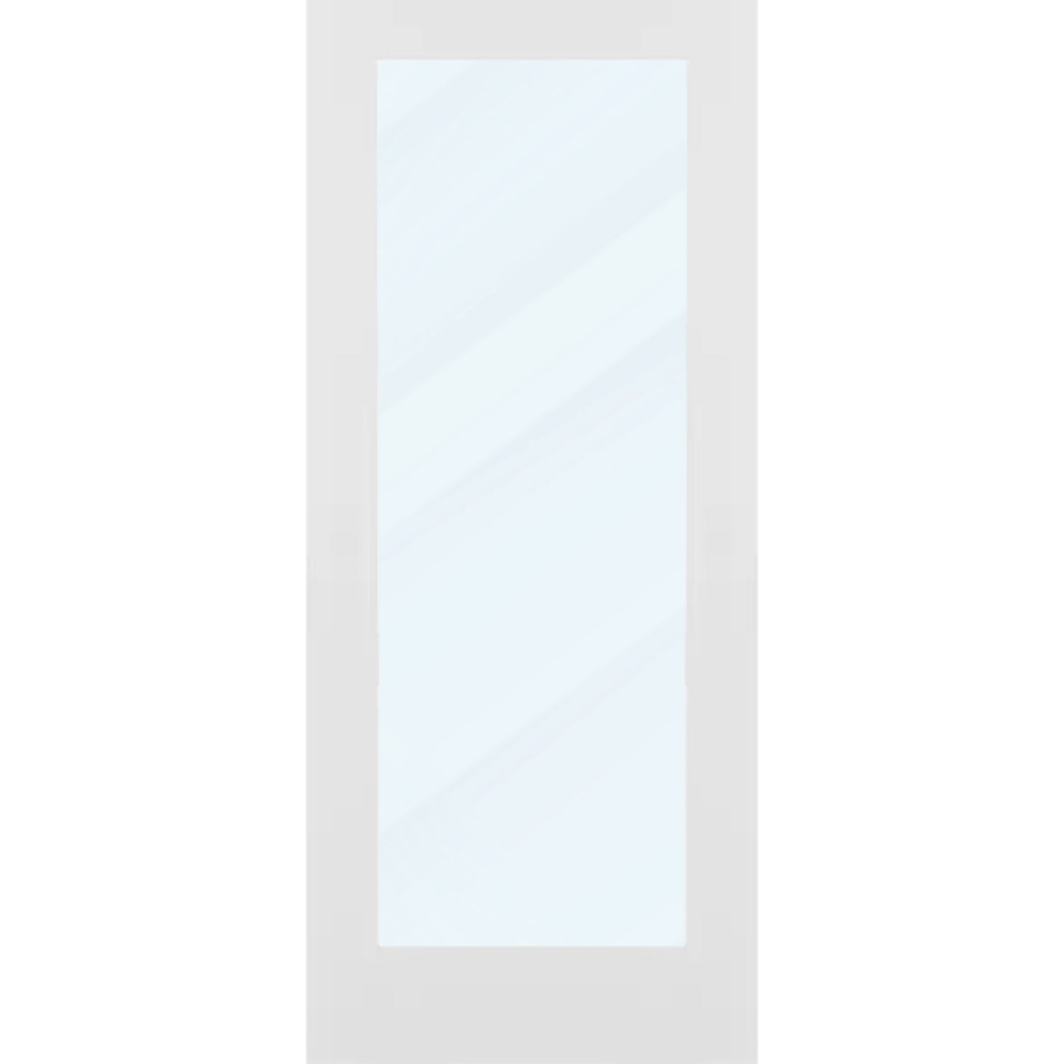 Clear Glass 34-inch x 80-inch x 1-3/8-inch 1-Panel Interior Door Primed White With Tempered Glass