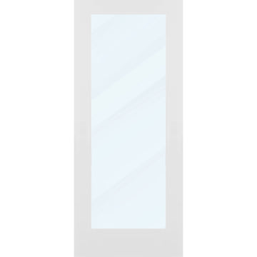 Clear Glass 34-inch x 80-inch x 1-3/8-inch 1-Panel Interior Door Primed White With Tempered Glass