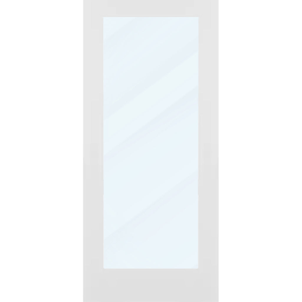 Clear Glass 36-inch x 80-inch x 1-3/8-inch 1-Panel Interior Door Primed White With Tempered Glass