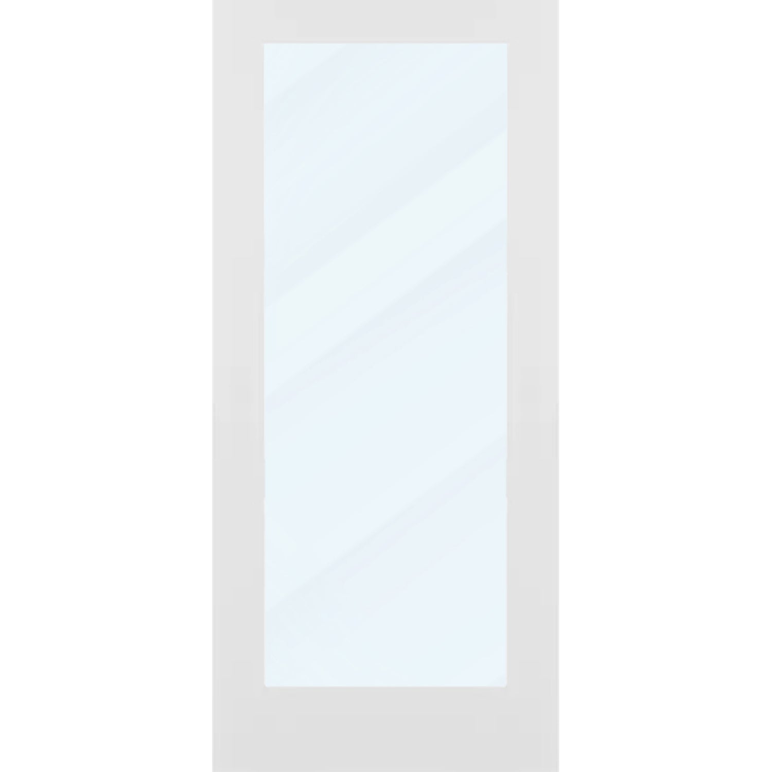 Clear Glass 36-inch x 80-inch x 1-3/8-inch 1-Panel Interior Door Primed White With Tempered Glass