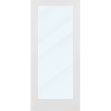 Clear Glass 36-inch x 80-inch x 1-3/8-inch 1-Panel Interior Door Primed White With Tempered Glass