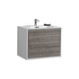 DeLusso 30" Wall Mount Modern Bathroom Vanity
