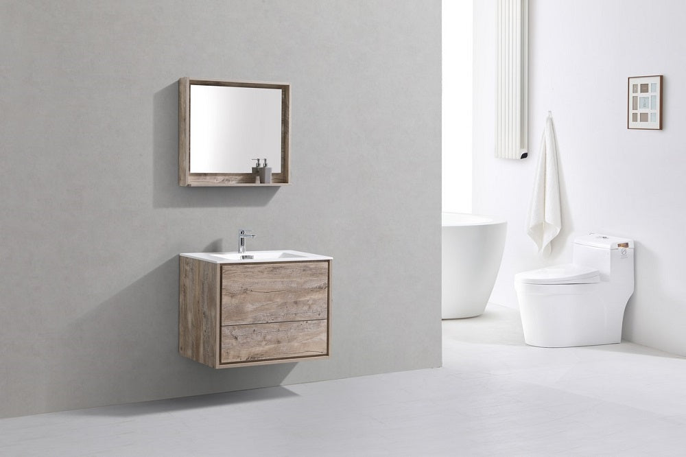 DeLusso 36" Wall Mount Modern Bathroom Vanity