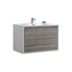 DeLusso 36" Wall Mount Modern Bathroom Vanity