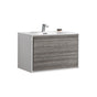 DeLusso 36" Wall Mount Modern Bathroom Vanity