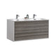 DeLusso 48" Double Sink Wall Mount Modern Bathroom Vanity