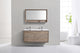 DeLusso 60" Double Sink Wall Mount Modern Bathroom Vanity